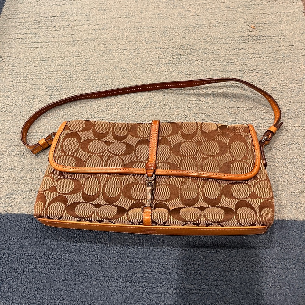 Coach Brown Signature Shoulder Bag